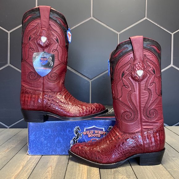 Wild West Shoes New W Box Mens Wild West Boots J Toe Caiman
